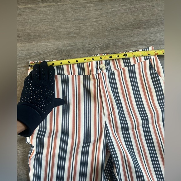 NWOT Anthropologie Striped Flare Multicolor Pants - Picture 10 of 16